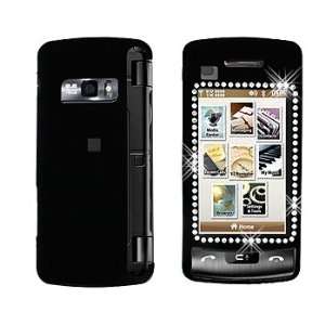 Premium   LG VX11000/enV Touch Diamond Rubber Black Cover   Faceplate 