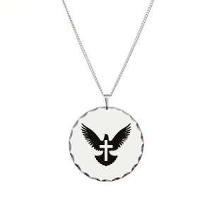   Necklace Circle Charm Dove with Cross for Peace Artsmith Inc Jewelry
