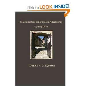    Mathematics for Physical Chemistry Donald A. McQuarrie Books