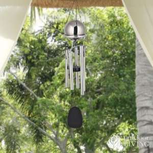     Gazing Ball Chime, Large Stainless   Silver Patio, Lawn & Garden