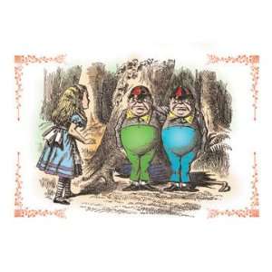  Through the Looking Glass Tweedledum and Tweedledee 28x42 