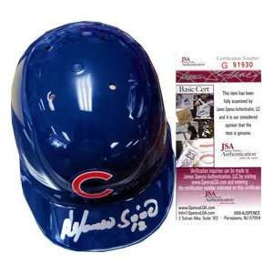  Alfonso Soriano Autographed Chicago Cubs Mini Helmet 