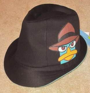 New Perry the Platypus Agent P Stylish Kids Fedora Hat Phineas & Ferb 