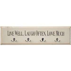  Wall Mount Coat Rack with Quotes   9x36