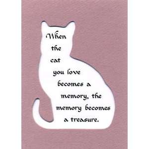  Cat Memory Treasure Memorial Wall Decor Poem Pet Saying 