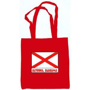  Altoona Alabama Souvenir Tote Bag Red 