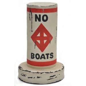  Wood No Boats Round Buoy Float Rules Ocean Sea Nautical 