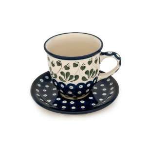  Polish Pottery Alyce Coffee Mug & Saucer