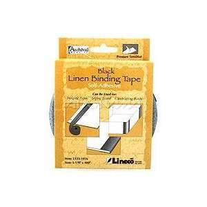  Lineco Self Adhesive Linen Tape, 1.25 x 35, Color Black 