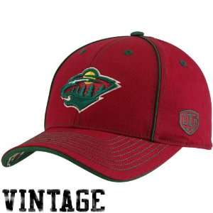   NHL Old Time Hockey Minnesota Wild Red Aster Adjustable Hat Sports
