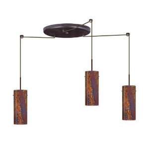  Besa Lighting 3JW 412386 W3 BR Bronze Multi Light Pendant 