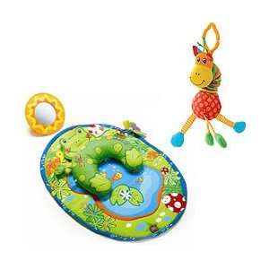  Tummy Time Frog Activity Mat and Jittering Giraffe Toy 