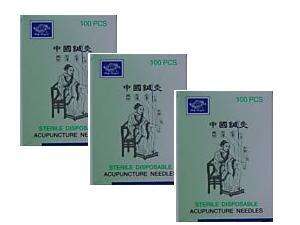 3x100pcs 0.22 X 25mm Acupuncture Needle with Guide Tube  