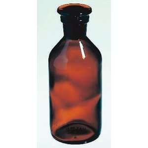 Wheaton Amber Glass Reagent Bottle with Hood Stopper, 17 oz.  