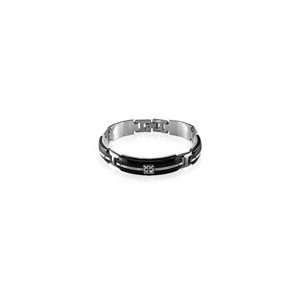 ZALES Royale by Edward Mirell Mens Black Titanium and Sterling Silver 