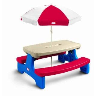 Little Tikes Easy Store Large Picnic Table with Umbrella