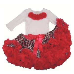  Raspberry Leopard Print Pettiskirt Dress 