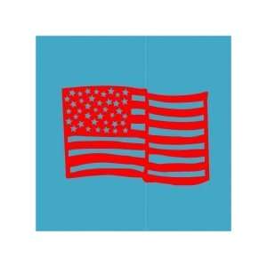 American Flag   Removeable Wall Decal   selected color Kelly Green 