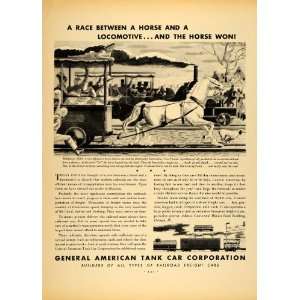  1932 Ad General American Tank Car Locomotive Horse Race 