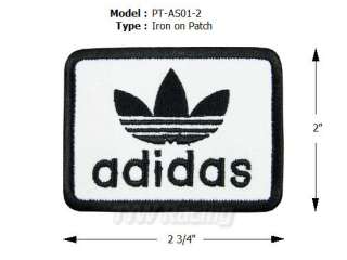 ADIDAS LOGO EMBROIDERED IRON ON PATCH