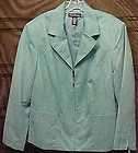 NEW 18W Blazer/Jacket EVAN PICONE Washable Suede Look Lined Turquoise