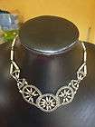 TRIBAL WOOD SILVER BEADS ETHNIC FESTIVAL HIPPIE NATIVE AZTEC NECKLACE 