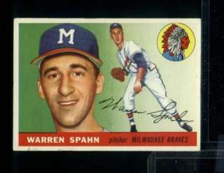 dh) 1955 Topps # 31 Warren Spahn *Milwaukee Braves  