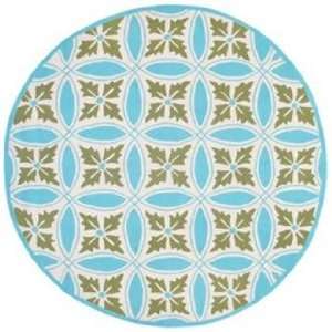  Resort Collection Florin Blue 8 Round Area Rug