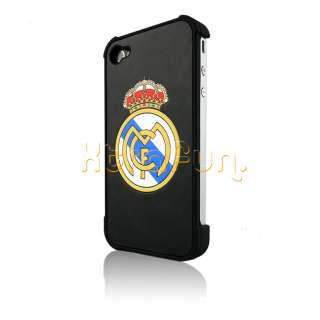 REAL MADRID CLUB GENUINE LEATHER CASE FOR APPLE IPHONE 4 4S 4G HARD 