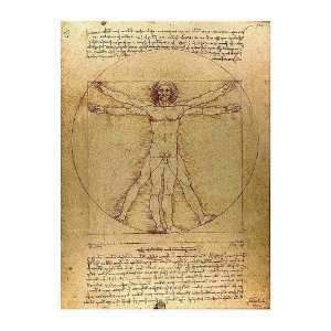   Man Finest LAMINATED Print Leonardo Da Vinci 13x19