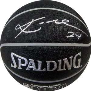  Kobe Bryant Autographed Black Leather Basketball (Online 