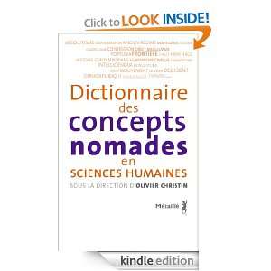Dictionnaire des concepts nomades en sciences humaines (SC HUM 