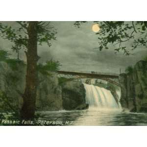  Passaic Falls, Paterson NJ Vintage Reproduction Poster 