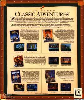 LucasArts Classic Adventures w/ Manual PC 5 games BOX  