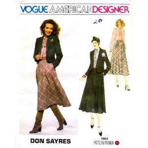  Vogue 1964 Vintage Sewing Pattern Don Sayres Blouse Jacket 