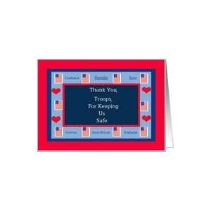Veterans Day Thank You Greeting Card Card