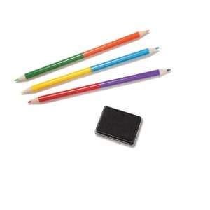  Stamp Art   extra colored pencils and ink pad Toys 