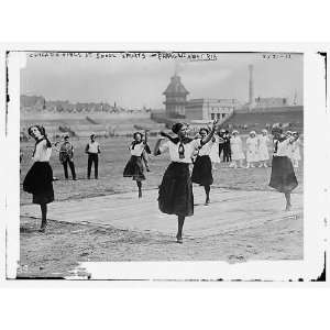  Photo Chicago girls at Sokol Sports, Prague, Austria 1912 