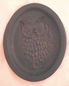 Bennington Pottery Owl Wall Plaque Plate  