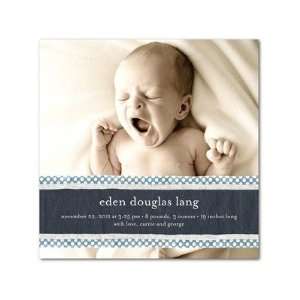  Boy Birth Announcements   Fabric Band Deep Blue By Petite 