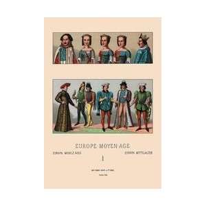 Civil Costumes of the French Nobility 1364 1461 #2 20x30 poster 