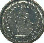 You are looking at a KM#23.1, 1977, Copper Nickel, 1/2 Franc from 