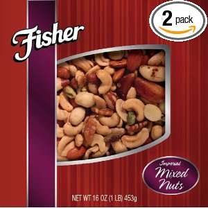 Fisher Nuts Imperial Mixed Nuts, 16 Ounce Boxes (Pack of 2)  