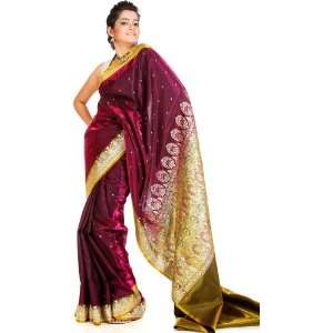   with Golden Bootis and Brocaded Anchal   Art Silk 