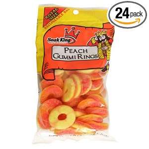 Snak King Peach Gummi Rings, 10 Ounce Grocery & Gourmet Food