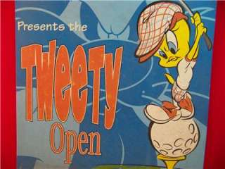 Vintage Metal Sign  Looney Tunes GOLF Association TWEETY OPEN Tweety 