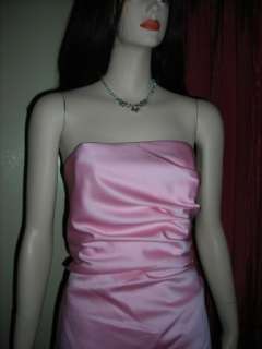 Alfred Angelo Pink Satin Cocktail Wedding Dress 14 NWT  