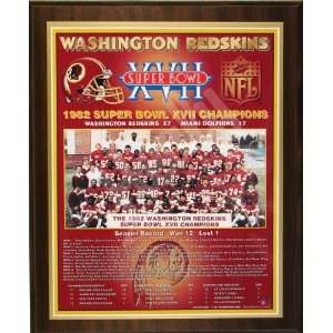  1982 Washington Redskins NFL Football Super Bowl 17 XVII 