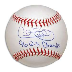  Cecil Fielder Signed Baseball   Inscribed 96 WS Champs 