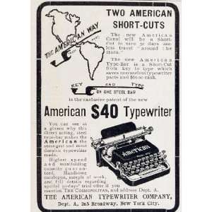  1901 Ad RARE American Typewriter Panama Canal Office 